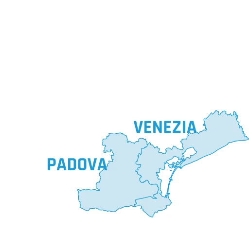 Zone operative, province di Venezia e Padova